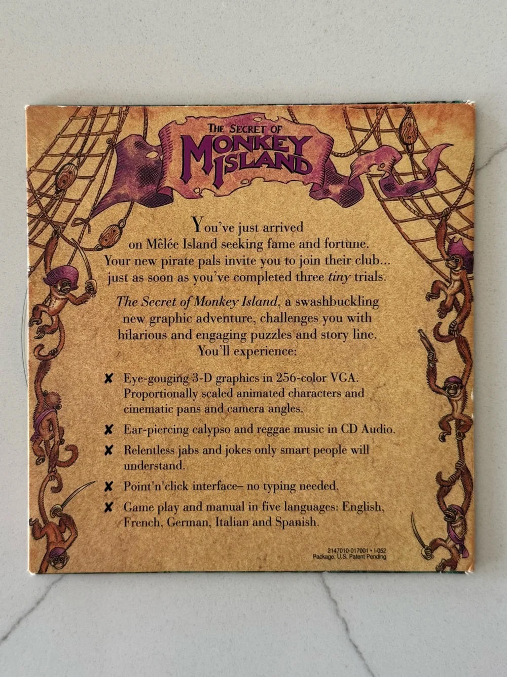 Vintage “The Secret of Monkey Island” Graphic Adventure PC Game
